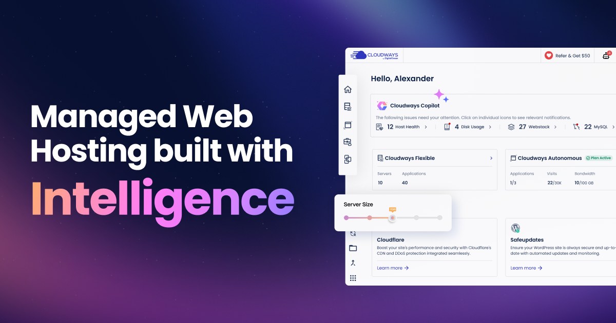 Cloudways dashboard